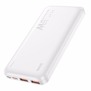 Išorinė baterija Hoco 10000 mAh PD QC 3A 22,5W J101 balta
