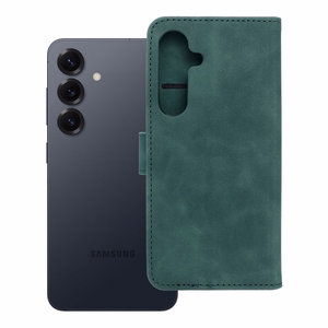 TENDER knygos dėklas telefonui SAMSUNG S25 žalias