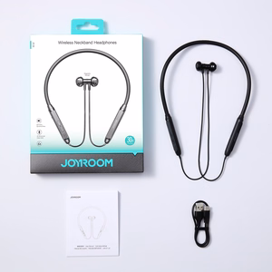 "Joyroom JR-D8" belaidės "Bluetooth" ausinės su galvos juosta - juodos spalvos