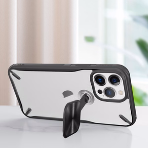 Nillkin Cyclops dėklas iPhone 13 Pro - juodas su kamera apsauga ir sulankstomu stovu