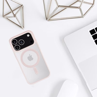 Acrylic Color Magsafe dėklas iPhone 17 Pro šviesiai rožinis