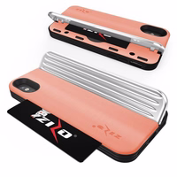 Zizo Retro Series - Wallet Back with Magnetic Closure and Built-In Kickstand iPhone Xs / X (persikinis/sidabrinis)