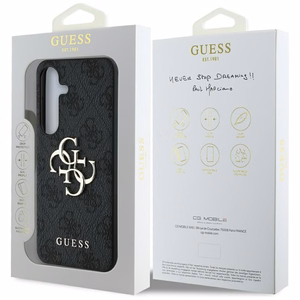 Guess didelis 4G logotipo dėklas Samsung Galaxy S25 juodas