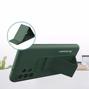 Wozinsky Kickstand Case silikoninis dėklas su stovu Xiaomi Redmi Note 11 Pro juodas