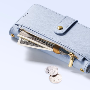 Dux Ducis Lawa odinis dėklas iPhone 16 Pro Max su nuimama magnetine pinigine - mėlynas