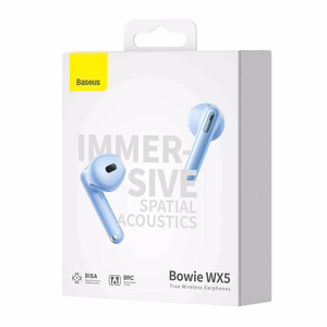 Ausinės TWS Baseus Bowie WX5 (mėlynos)
