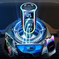 Automobilinis įkroviklis Joyroom "JR-CL21" juodas 150W (1xPD / 2xQC3.0 / 1xAuto 90W /  with LED voltmeter)