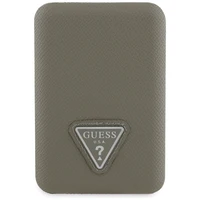 Guess Grained Triangle Power Bank with MagSafe 5000mAh 15W USB-C - Brown