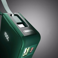 Išorinė baterija SBS 10000 mAh 20W su įmontuotu USB-C kabeliu ir skaitmenine indikacija - žalia