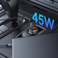 Tech-Protect CC01 45W automobilinis įkroviklis 2 lizdai USB-A / USB-C juodas