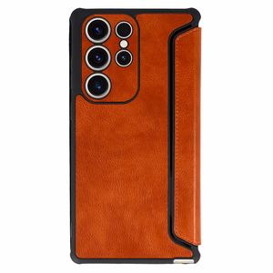 Razor odinis knygos tipo dėklas telefonui Samsung Galaxy S23 Plus rudas