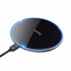 Belaidis įkroviklis Hoco 2A 15W su šviesa CW6 PRO juodas