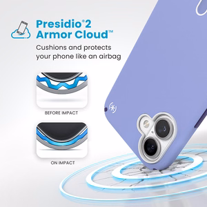 Speck Presidio2 Pro dėklas su MagSafe ir ClickLock, skirtas iPhone 16 Plus, „Future Lavender/Cassis Purple“