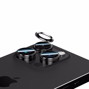Benks Grūdintas stiklas DR Safyro Objektyvo Apsauga kamerai Iphone 15 Pro/15 Pro Max (3 objektyvai) juodas