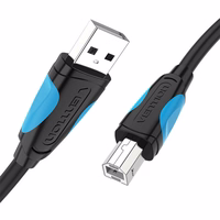 USB 2.0 A - USB-B spausdintuvo kabelis "Vention VAS-A16-B100", 1 m, juodas