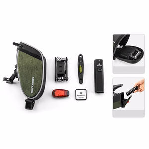 Rockbros C52-2 lightweight saddle bag with 250 mAh lighting - green
