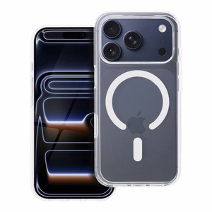 Dėklas telefonui su MagSafe iPhone 17 Pro, skaidrus, atsparus geltonėjimui, suderinamas su kameros valdymo mygtuku