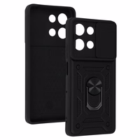 Slide Camera Armor dėklas telefonui Motorola Moto G75 5G juodas