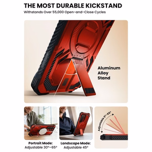 Supcase ArmorBox Mag MagSafe Dėklas for Samsung Galaxy S26 Ultra - raudonas and juodas