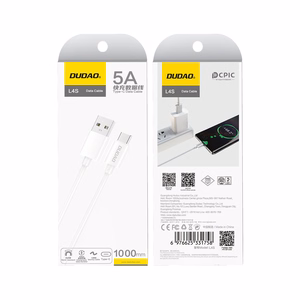 Dudao L4ST USB-A / USB-C kabelis 2A 1m - baltas