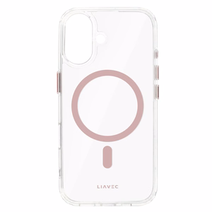 Liavec Blizgus Magnetinis Skaidrus dėklas telefonui Iphone 16 rožinė