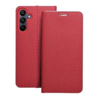 LUNA Book Carbon dėklas telefonui SAMSUNG A15 4G / A15 5G raudonas