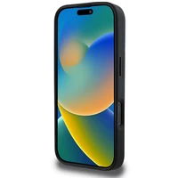 DKNY Paprastas sidabrinis logotipas magnetinis iPhone 16 Pro Max dėklas - juodas