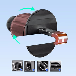 Dudao F2+ smartphone laikiklis for the air vent with clamp - juodas