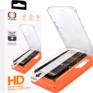 Tel Protect Dust-Free Easy Fit HD Titan grūdintas stiklas skirtas Iphone 17 Pro juodas