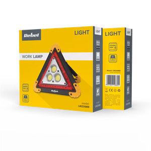 Multifunction workshop lamp with warning triangle