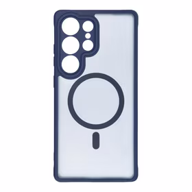 FULL MATTE MAG COVER dėklas telefonui suderinamas su MagSafe Samsung S25 mėlyna