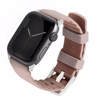UNIQ dirželis Linus Apple Watch Series 1/2/3/4/5/6/7/8/9/SE/SE2 38/40/41mm. Airosoft Silikoninis rožinis/rožinis