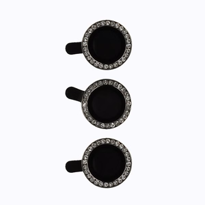 Apsauginis stiklas HARD DIAMOND kamerai (LENS) Samsung Galaxy S23 Plus juodas (3 vnt.)