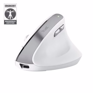 Trust Bayo II Ergonomic Wireless Mouse, white
