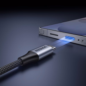 Ugreen 2in1 USB-C laidas - 2xUSB-C PD 140W 2m - juodas