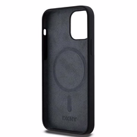 DKNY Skystas silikoninis baltas spausdintas logotipas magnetinis dėklas telefonui iPhone 12/12 Pro - juodas