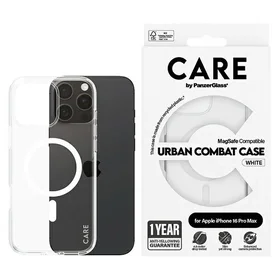 CARE by PanzerGlass Flagmano dėklas telefonui iPhone 16 Pro Max 6.9" baltas/baltas Magnetinis 1340