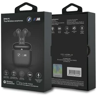 BMW M metalinis M logotipo raštas ANC-ENC TWS Bluetooth ausinės - juodos