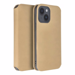 DUAL POCKET knygos tipo dėklas telefonui SAMSUNG S23 FE auksinis