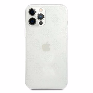 Guess GUHCP12L3D4GTR iPhone 12 Pro Max 6.7" skaidrus kietas dėklas 4G 3D rašto kolekcija