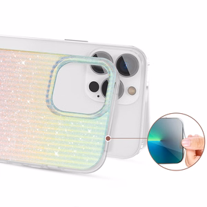 Kingxbar Travel Series prabangus elegantiškas dėklas telefonui iPhone 13 Pro mėlynas-oranžinis (Debesys)
