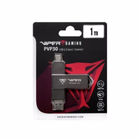 Išorinis nešiojamasis SSD diskas Patriot Viper PVP30 Duo Compact 1TB 1000MB/s USB A+C 3.2 Gen2 (PVP301TB28UDG)