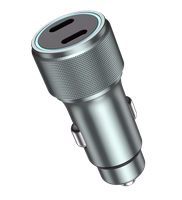 JELLICO automobilinis įkroviklis F17 PD 60W 2xUSB-C juodas