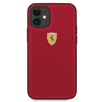 Ferrari FESPEHCP12SRE iPhone 12 mini 5.4 raudonas kietas dėklas On Track perforuotas