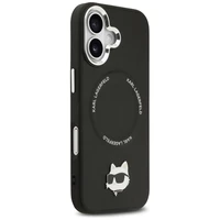 Karl Lagerfeld Choupette Pin Magnetinis dėklas telefonui iPhone 17 - juodas