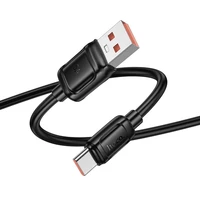 Kabelis USB A į USB C Hoco PD 5A 100W 1 m X115 juodas