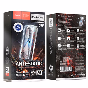 HOCO grūdintas stiklas HD antistatinis (rinkinys 25in1) – daugiapakė iPhone 16 Pro Max / 17 Pro Max (G10)