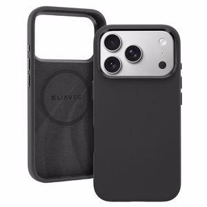 Liavec Silky dėklas su metaliniu kameros rėmeliu, skirtas Iphone 17 Pro juodas