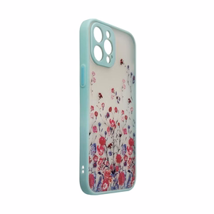 Dizaino dėklas iPhone 12 Pro Max gėlių dėklas šviesiai mėlynas