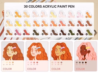 Akriliniai markeriai - flomasteriai ARRTX 30C, 30 spalvų, odos atspalvių